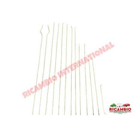 12 Piece Chrome Trim Moulding Kit - Autobianchi Bianchina Convertible - Exterior Trim