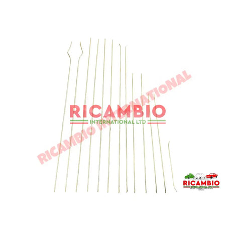 12 Piece Chrome Trim Moulding Kit - Autobianchi Bianchina Convertible - Exterior Trim