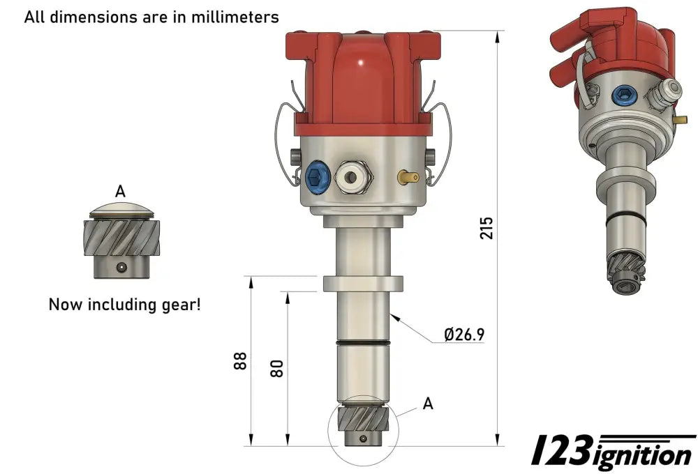 123 Electronic Bluetooth Programmable Distributor - Lancia Fulvia - Lancia Fulvia Ignition & Electrical Items