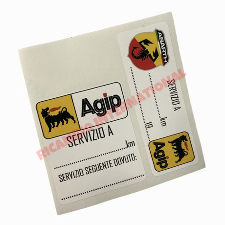 Abarth/AGIP Service Sticker - Chrome - Aluminium & Exterior Trim Parts