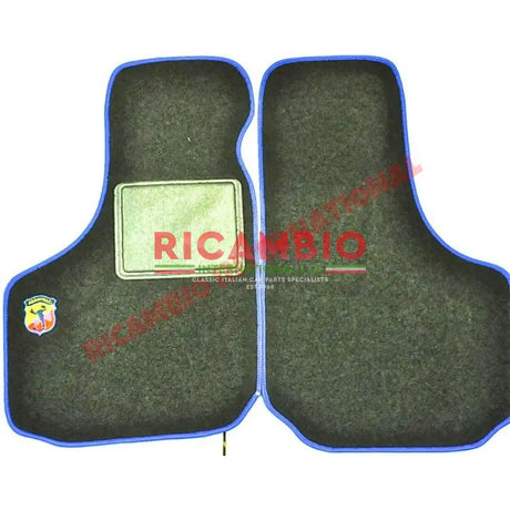 Abarth Carpet Mats Set (Blue Trim/LHD) - Classic Fiat 500 - Carpet