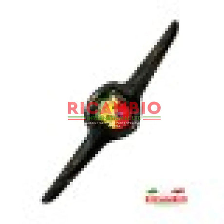 Abarth Front Badge BLACK FINISH - Classic Fiat 500 - Polished closed grille - Abarth