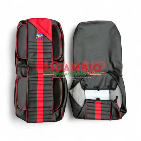 Abarth Red/Black Sports Seat Cover Set - Classic Fiat 500 - Seat Covers - Padding and Seat Spring