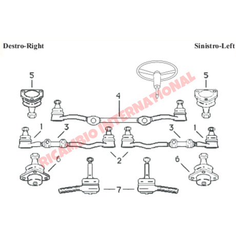 Adjustable Steering Joint Assembly - Fiat 125 - Fiat 124 & 125