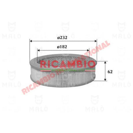 Air Filter - Fiat 125,131,132,Argenta,Strada,Ritmo