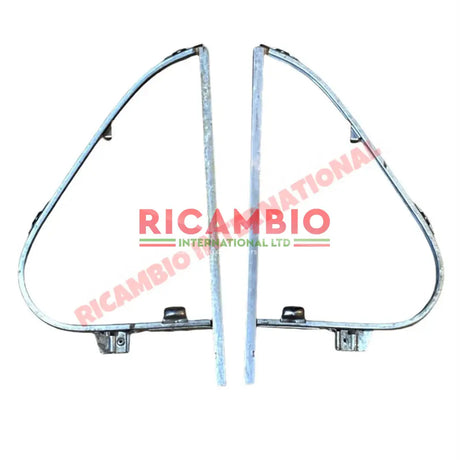 Aluminium Quarter Light Frame Assembly Kit - Fiat 600 - Chrome - Aluminium & Exterior Trim Parts