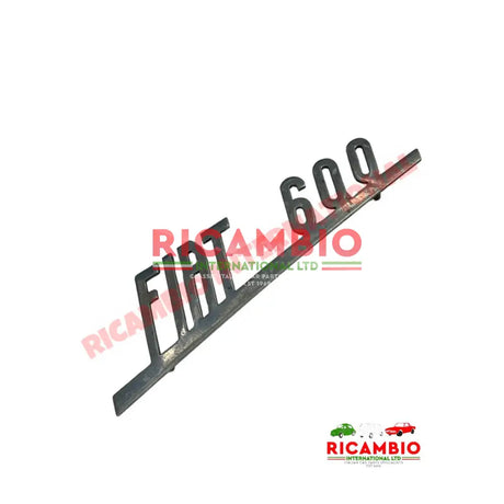Aluminium Rear Badge & Clips - Fiat 600 - Badge - Grill & Emblem