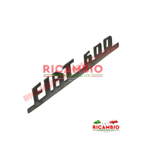 Aluminium Small Rear Badge & Clips - Fiat 600 - Badge - Grill & Emblem