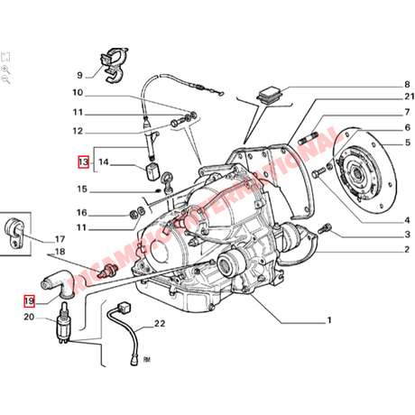 Automatic Transmission Cable - Fiat Uno - Clutch and Transmission Parts
