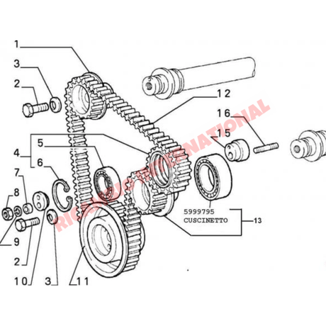 Balance Belt Tensioner (Lower) - Fiat Coupe,Tipo,Tempra Lancia Delta Thema - Service Items