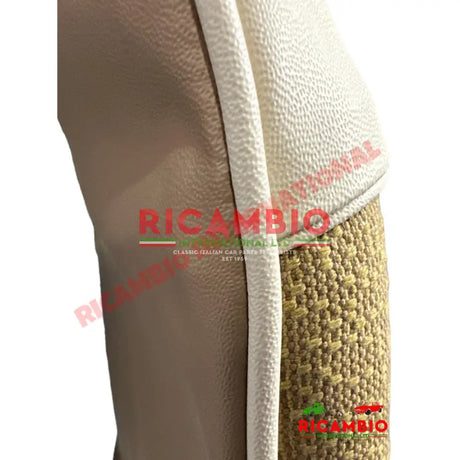 Beige Cloth & Vinyl Seat Covers Set - Classic Fiat 500 - Seat Covers - Padding and Seat Spring