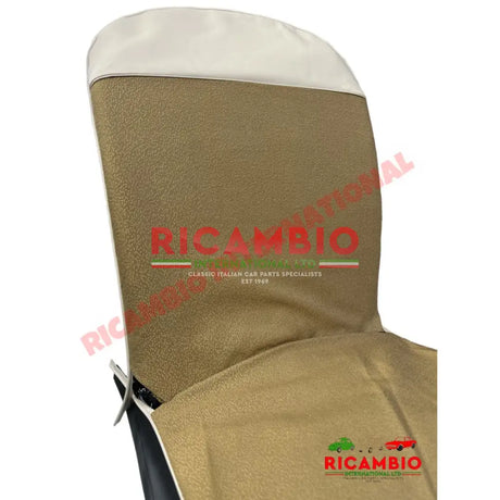 Beige Cloth & Vinyl Seat Covers Set - Classic Fiat 500 - Seat Covers - Padding and Seat Spring