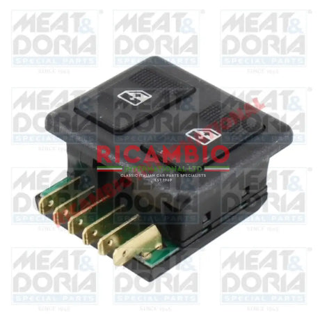 Black Drivers Twin Electric Window Switch - Fiat Uno - Ignition & Electronic Parts