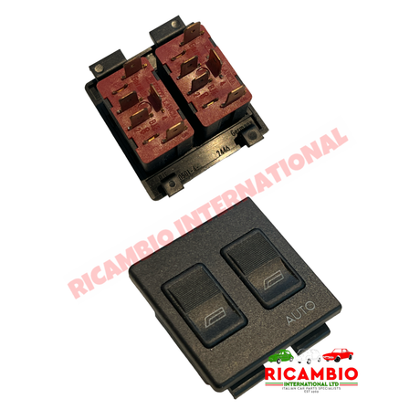 Black Drivers Twin Electric Window Switch - Lancia Thema - Electrical