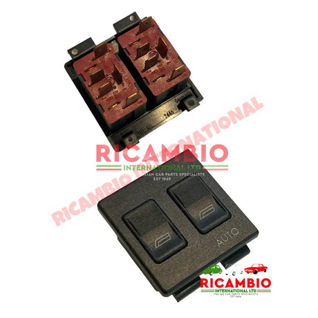 Black Drivers Twin Electric Window Switch - Lancia Thema - Electrical