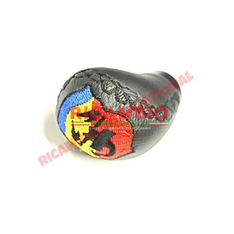 Black Leather Abarth Gear Knob - Classic Fiat 500,126,600,850 - Interior Trim
