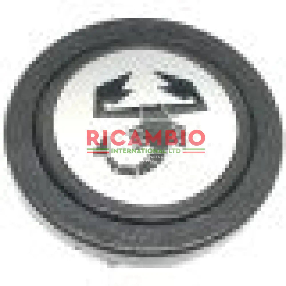 Black Leather ’LUISI’ Steering Wheel - Classic Fiat 500 126 - Abarth Silver - Steering