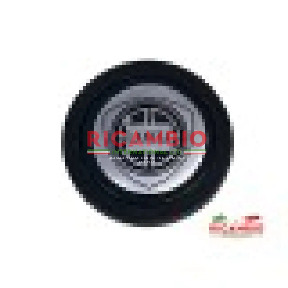 Black Leather ’LUISI’ Steering Wheel - Classic Fiat 500 126 - Lancia Silver - Steering