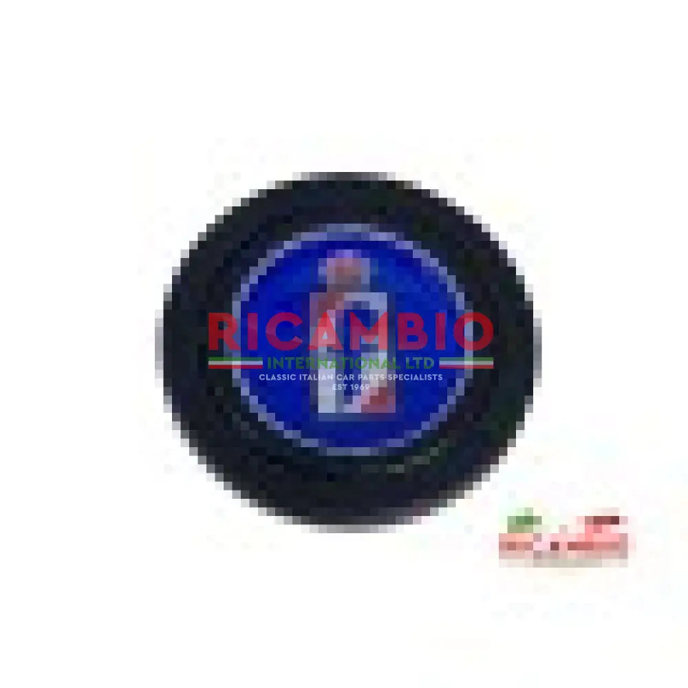 Black Leather ’LUISI’ Steering Wheel - Classic Fiat 500 126 - Pininfarina Blue - Steering