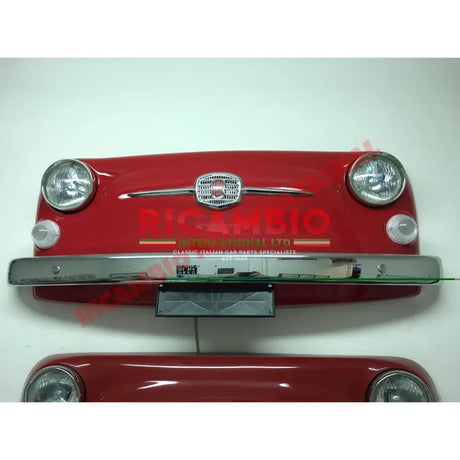 Black Metal Front Number Plate Plinth & Fittings - Classic Fiat 500 - Classic Fiat 500 Parts & Spares