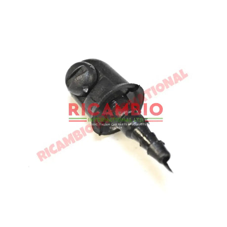 Black Plastic Washer Jet - Classic Fiat 500,126,600,850,127,128,131 - Wiper - Washer & Associated Parts