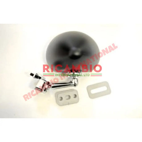 Black SEBRING Style Mirror (Clip-on) - Classic Fiat 500 126 600 850 - Mirrors