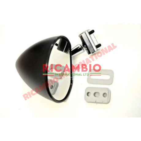 Black SEBRING Style Mirror (Clip-on) - Classic Fiat 500 126 600 850 - Mirrors