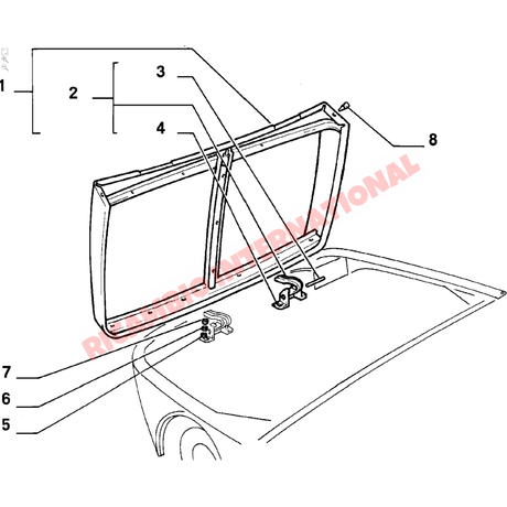 Bonnet Hinge Pin - Fiat 126 - Body Parts