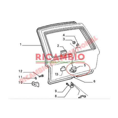 Boot Lock Mechanism - Classic Fiat Panda - Handles - Locks and Catches