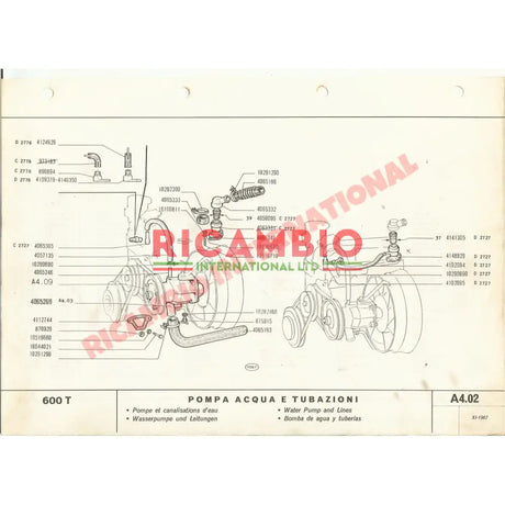 Bottom Radiator Hose - Fiat 600 - Heating & Cooling