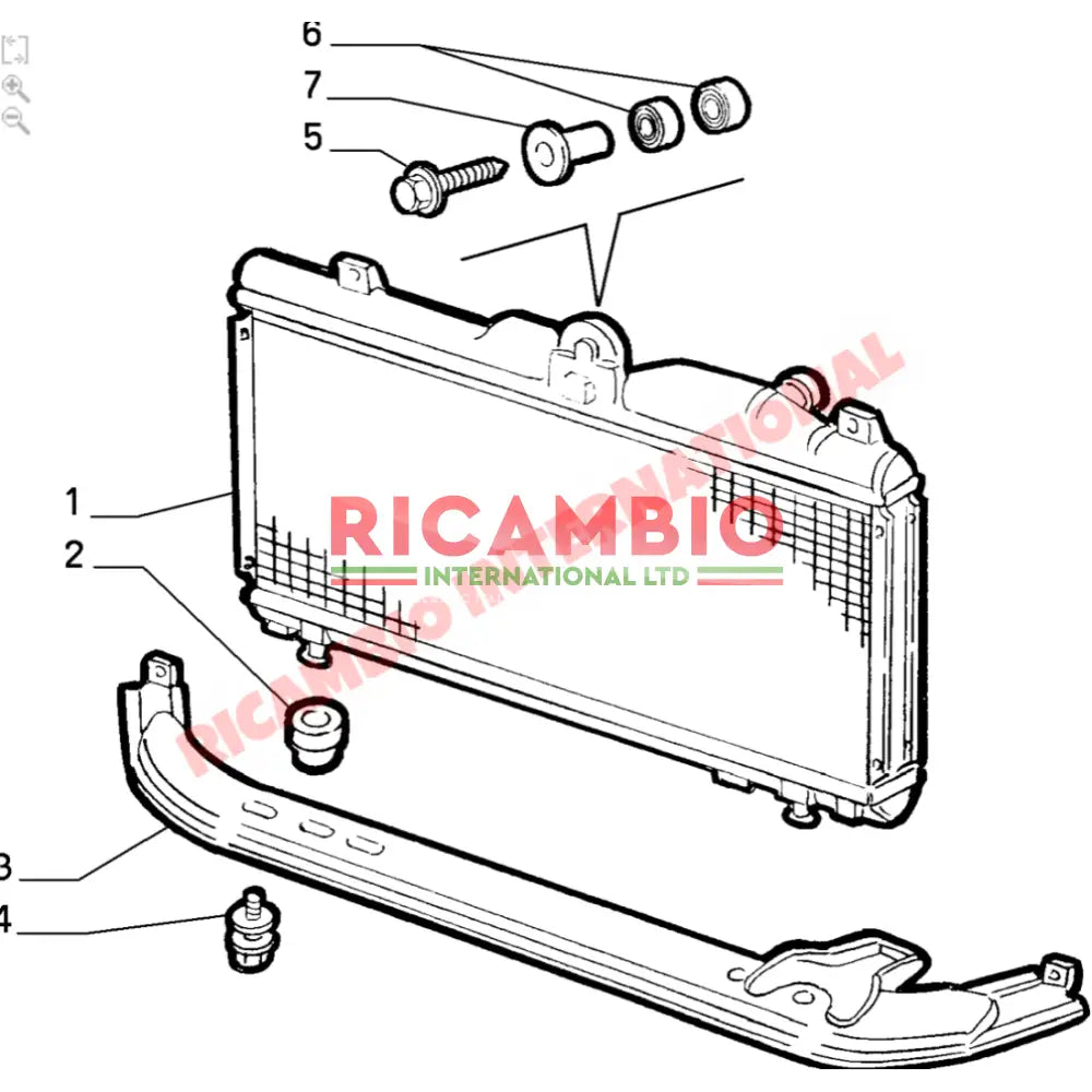 Bottom Radiator Mounting Bush - Fiat Barchetta,Punto MK1,Uno Turbo,Coupe,Tipo,Tempra,Cinquecento - Heating & Cooling