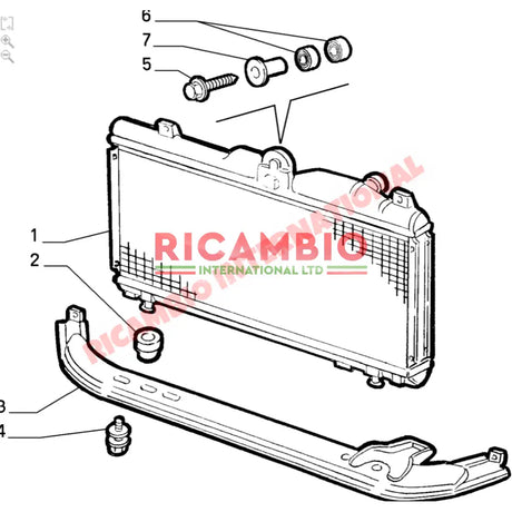 Bottom Radiator Mounting Bush - Fiat Barchetta,Punto MK1,Uno Turbo,Coupe,Tipo,Tempra,Cinquecento - Heating & Cooling