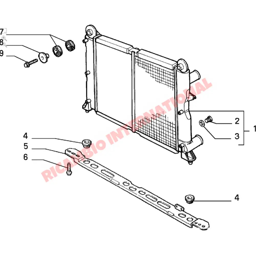Bottom Radiator Mounting Bush - Fiat Barchetta,Punto MK1,Uno Turbo,Coupe,Tipo,Tempra,Cinquecento - Heating & Cooling