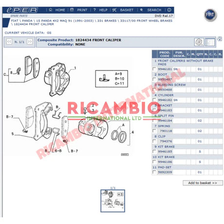 Brake Pad Anti Rattle Clip Kit - Classic Fiat Panda Uno 850,124,128,131,X19,Strada,Ritmo Lancia Y10,Beta - Front Brakes