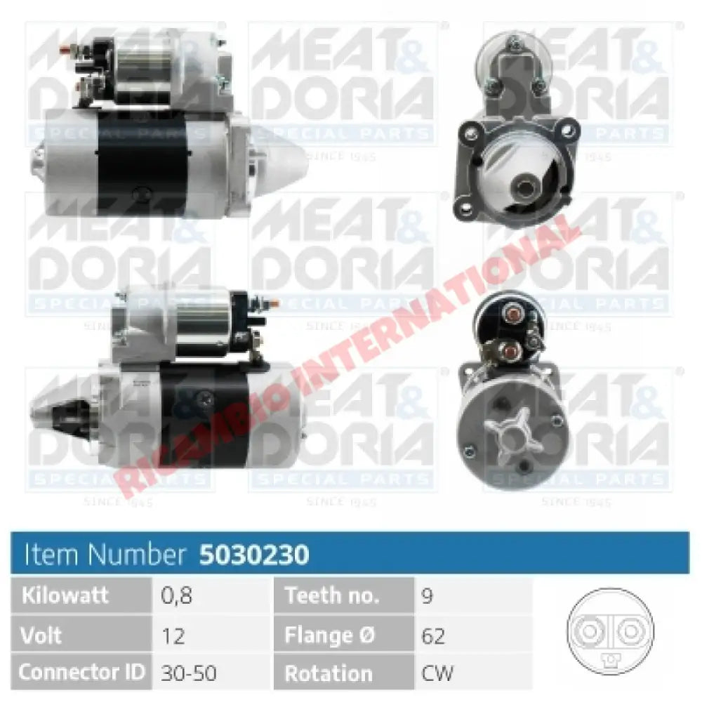 Brand New Starter Motor - Classic Fiat Panda,Uno,Cinquecento,Seicento,127 Autobianchi/Lancia A112,Seat Marbella