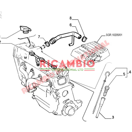 Breather Hose - Classic Fiat Panda,Cinquecento,Seicento - Engine Parts
