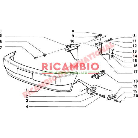 Bumper Fitting Plastic Guide (1) - Fiat 126 - Bumpers & Assorted Exterior Trim