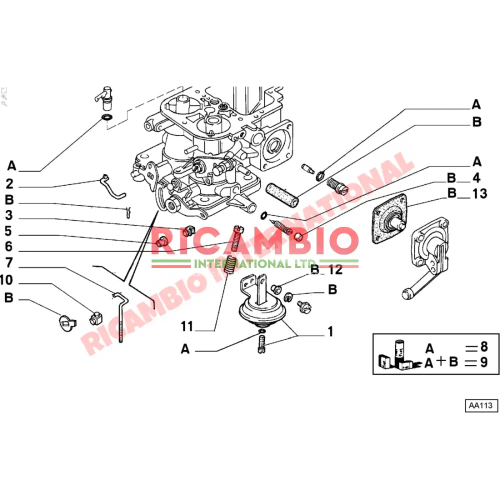Carburettor Clip (WEBER 30DGF) - Fiat 126 BIS - Fuel System