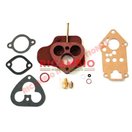 Carburettor Overhaul Kit (including Base Plate) - Classic Fiat 500 - Gaskets - Seals - Grommets and Rubber Parts