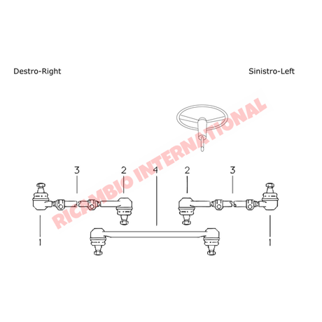 Centre Drag Link Steering Joint - Fiat Campagnola - Fiat Campagnola