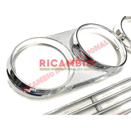 Chrome Front Grille & Head Lamp Trim Kit (3 piece) - Lancia Fulvia - Lancia Fulvia Exterior Parts