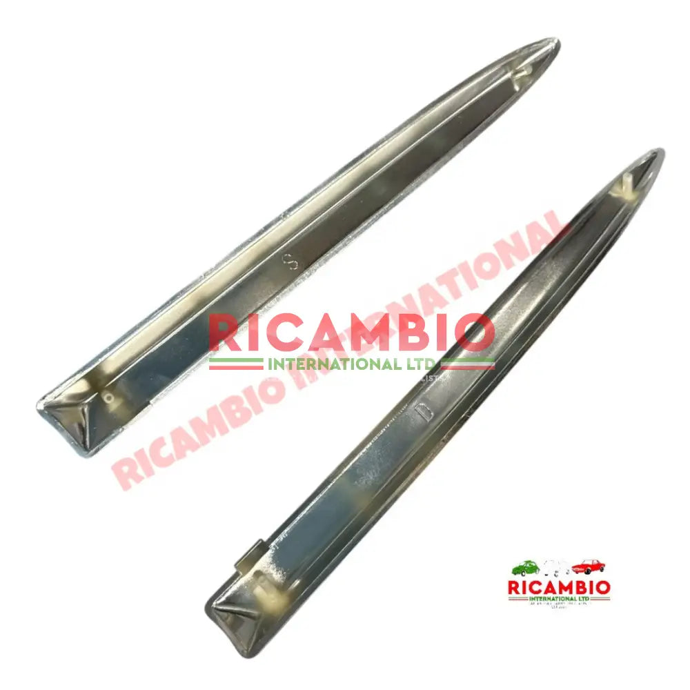 Chrome Plastic Front Badge Wing Kit - New Fiat 500