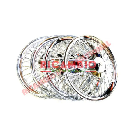 Chrome Plastic Hub Caps (Set of 4) - Classic Fiat 500 - Chrome - Aluminium & Exterior Trim Parts