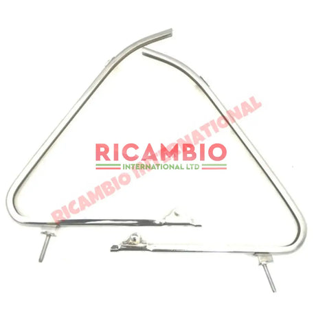 Chrome Quarter Light Frame Kit - Classic Fiat 500 N - Glass & Associated Parts