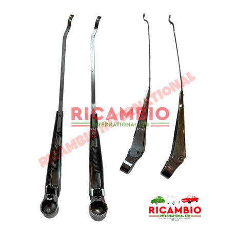 Chrome Wiper Arm (2) LHD - Fiat & Lancia Assorted - Push-on Spindle Wiper Arms