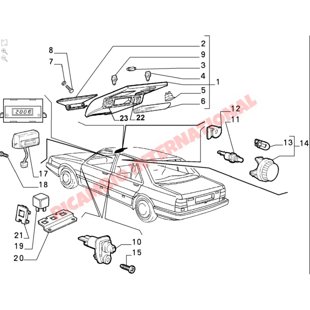 Clock - Lancia Thema - Electrical