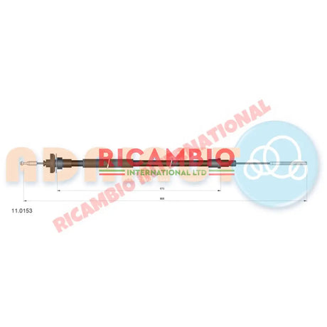 Clutch Cable (LHD) - Fiat 124 - Clutch - Transmission & Related Parts