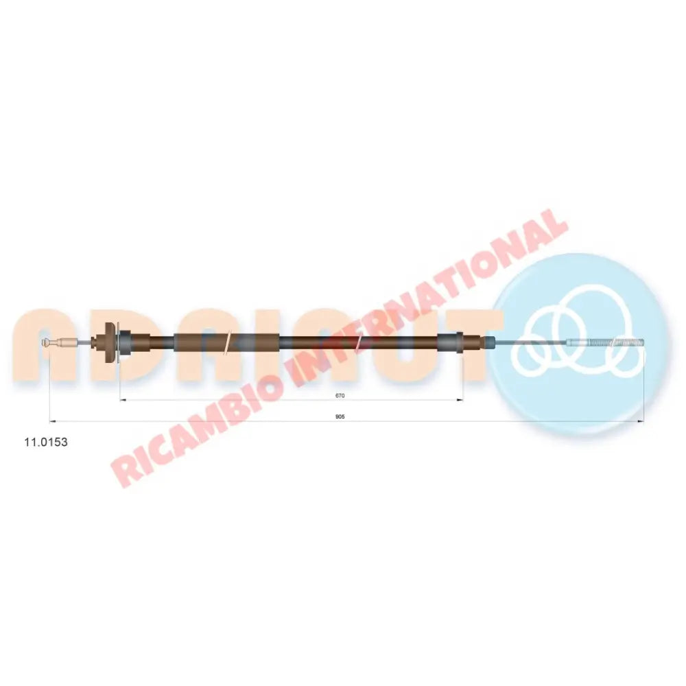 Clutch Cable (LHD) - Fiat 124 - Clutch - Transmission & Related Parts