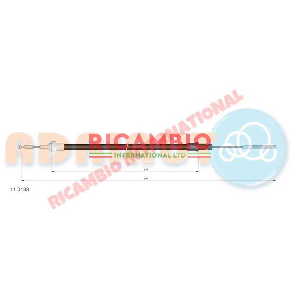 Clutch Cable (LHD) - Fiat 124 - Clutch - Transmission & Related Parts