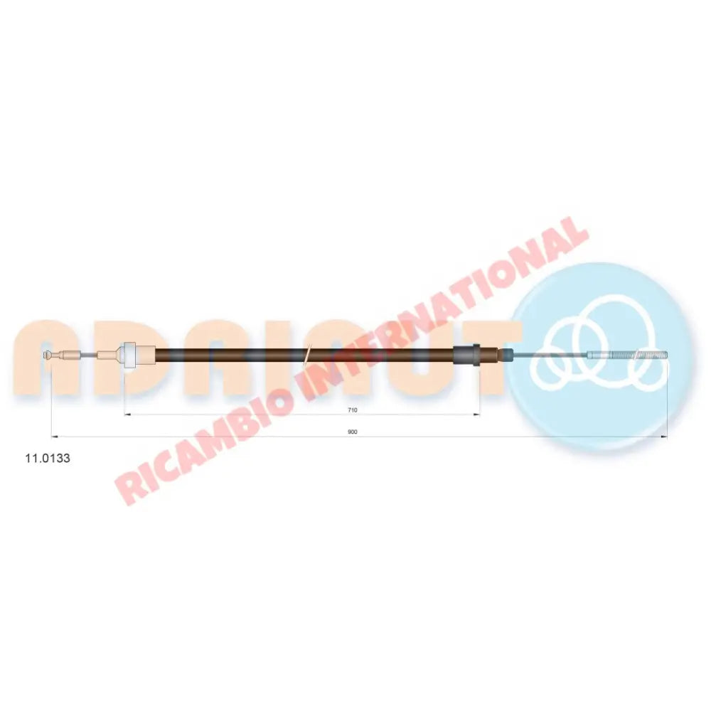 Clutch Cable (LHD) - Fiat 124 - Clutch - Transmission & Related Parts